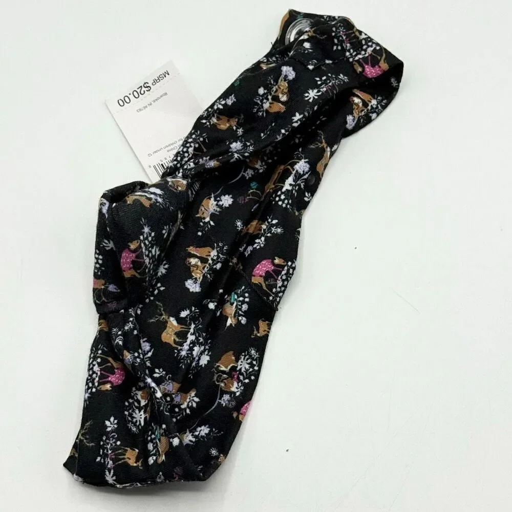Vera Bradley Knotted Headband with Buttons in Merry Mischief Print - NWT